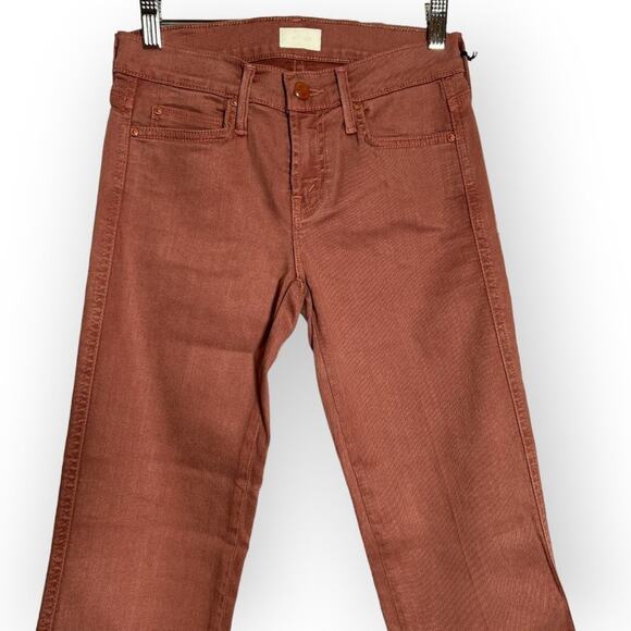 NWT Mother The Rascal Cuff Pop! Jeans SIZE 25 Paradise Rouge Denim NEW - Picture 6 of 9